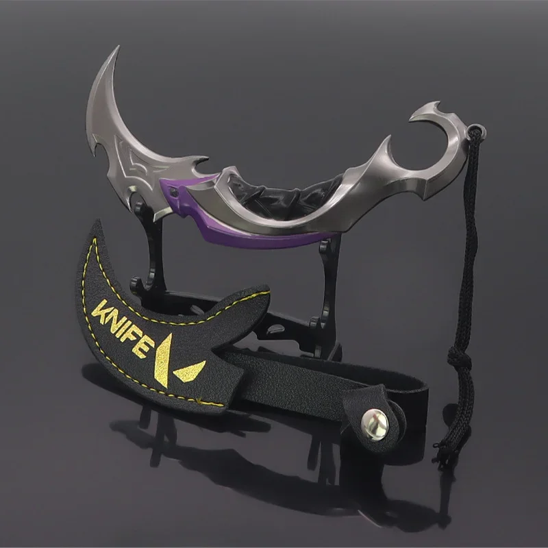 15 センチメートル/5.91 インチ Valorant 近接 Karambit ホルスター武器モデルゲーム周辺爪ナイフ金属サムライソードデスクトップ工芸おもちゃ