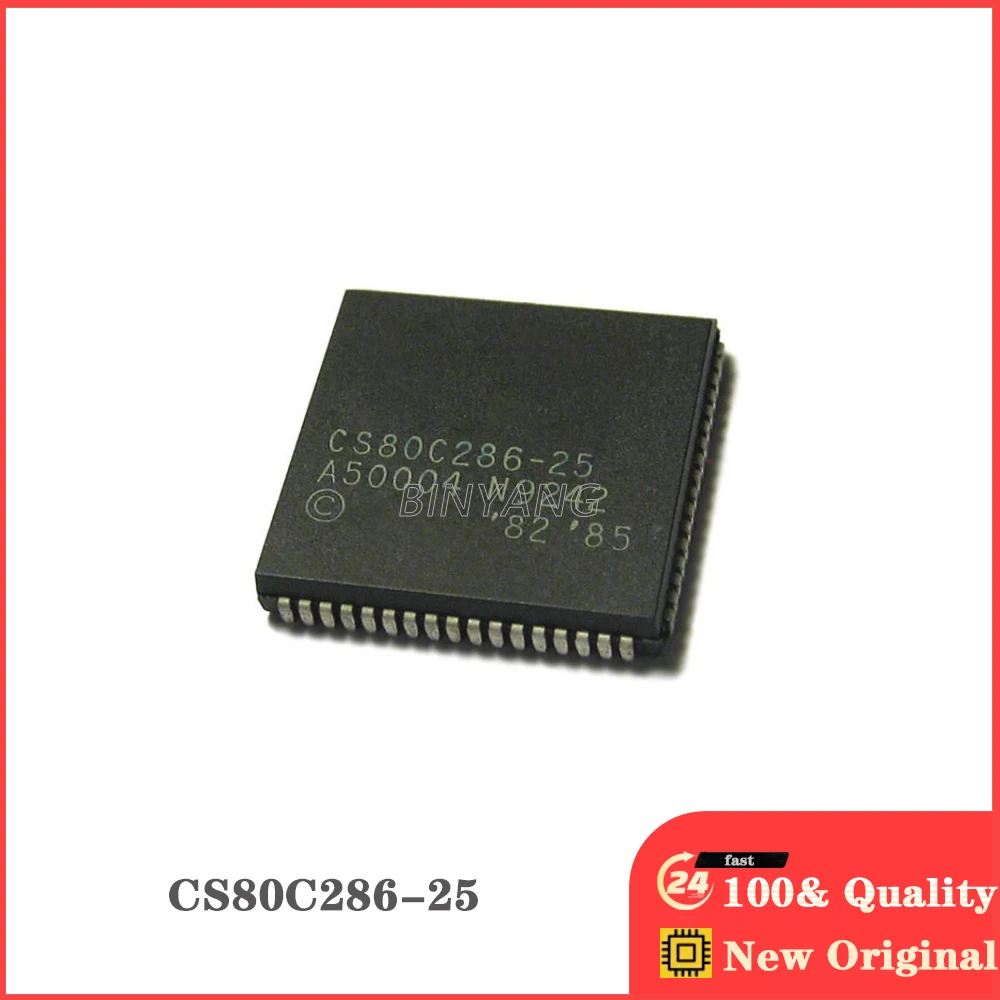 (5piece) 100%  CS80C286-25  CS80C28  PLCC-68  New Original Stock IC Electronic Components