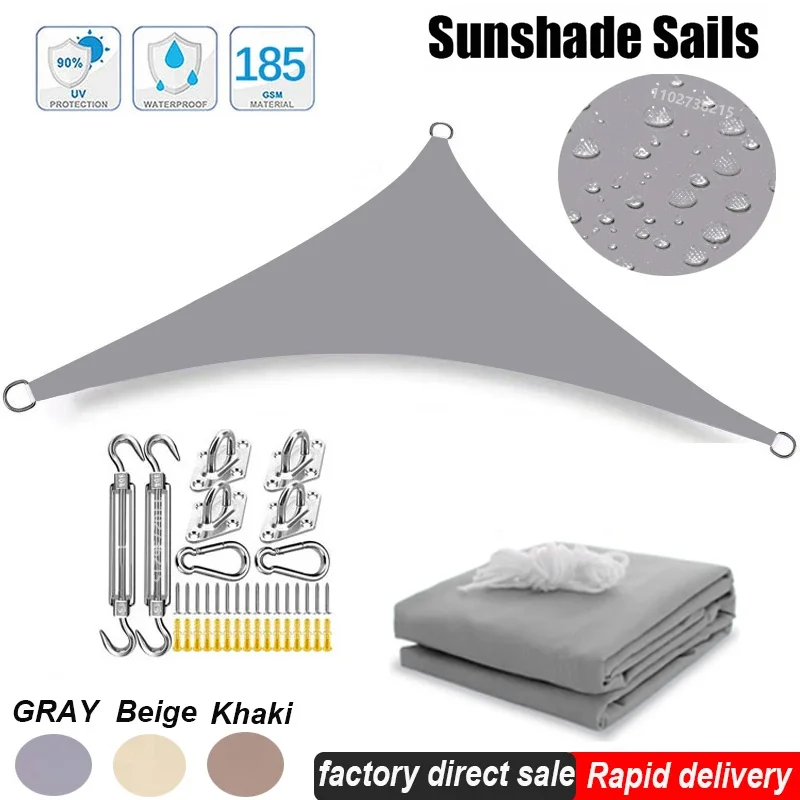 Shade Sail, Waterproof Garden ShelterUV Blocking Sun Protection Awning, Canopy for Patio Garden Yard Backyard Camping Pool