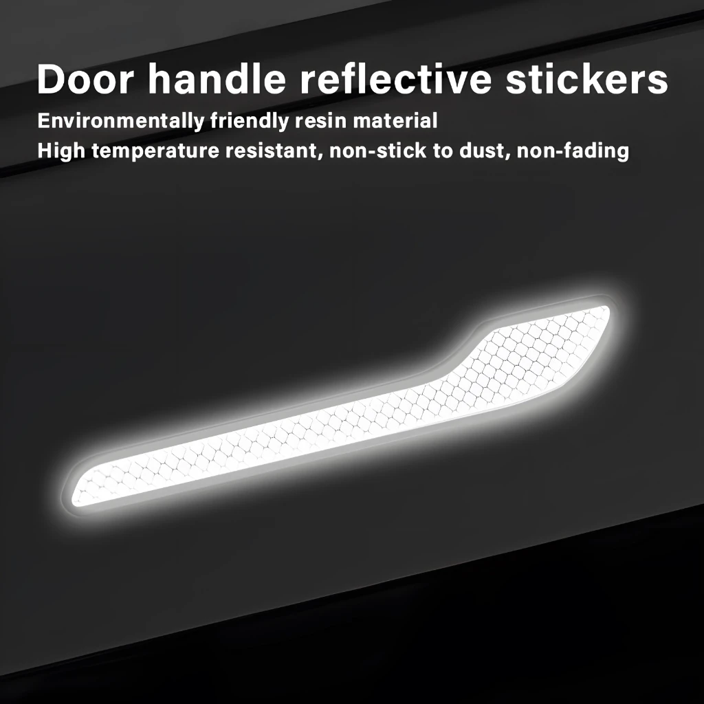 4 Pack Car Door Handle Stickers for Tesla 3 Highland/Model Y Exterior Door HandleProtective Decoration Stickers Car