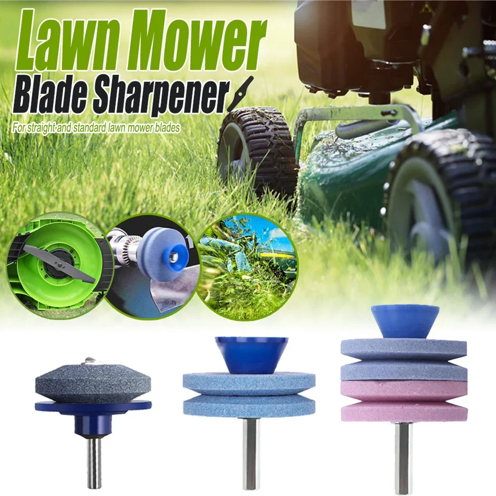 Lawn Mower Sharpener Garden Tool Universal Grinding Drill Tool Double-layer/Four-Layer Grinding Wheel Lawn Mower Blade Sharpener