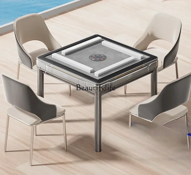 

Mahjong machine bass intelligent automatic dining table integrated dual-purpose household