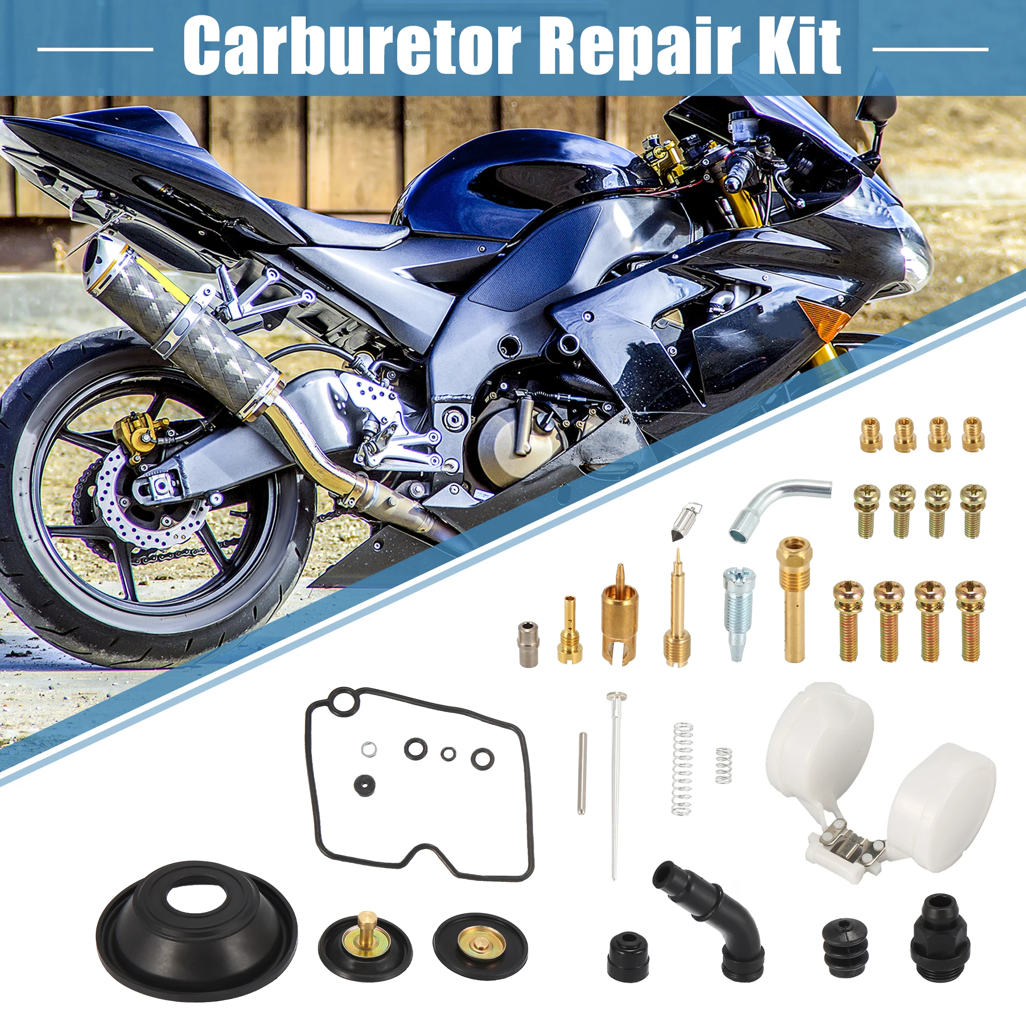 

Motoforti Carburetor Repair Carb Rebuild Kit for Kawasaki Vulcan VN800 Drifter 1995 1996 1997 1998 2000-2006 Carb Repair Tools