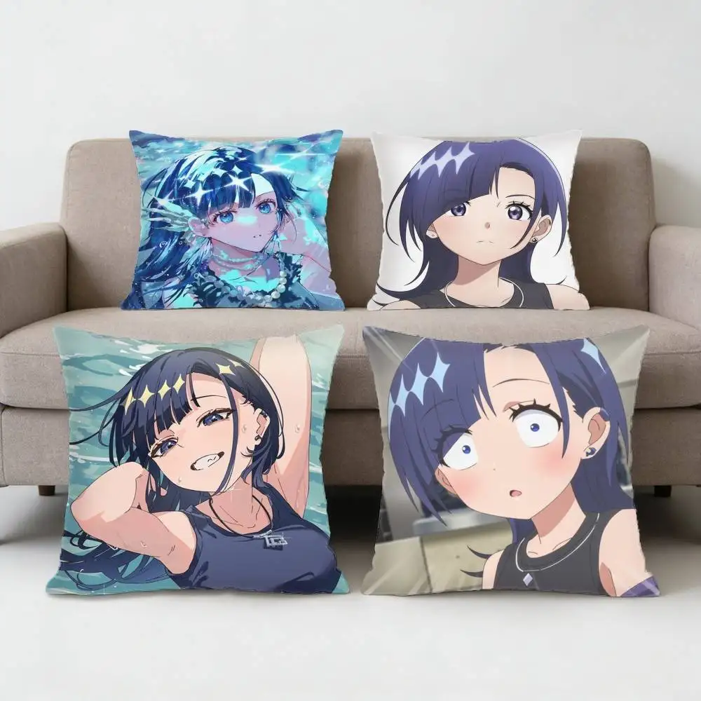 

Medalist Okazaki Iruka Pillow Case Anti-dustmite Pillowcase Invisible zipper silky Sofa cushion cover for bedroom