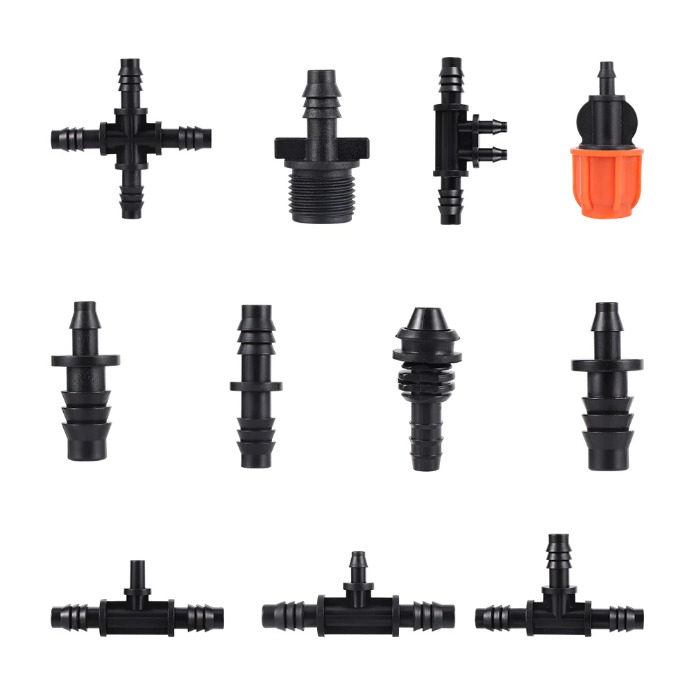 

10Pcs 3 Way 4 Way Irrigation Water Hose Connector 8/11 to 4/7mm Adapter Tubing Water Splitter 3/8 to 1/4'' Hose Fitting