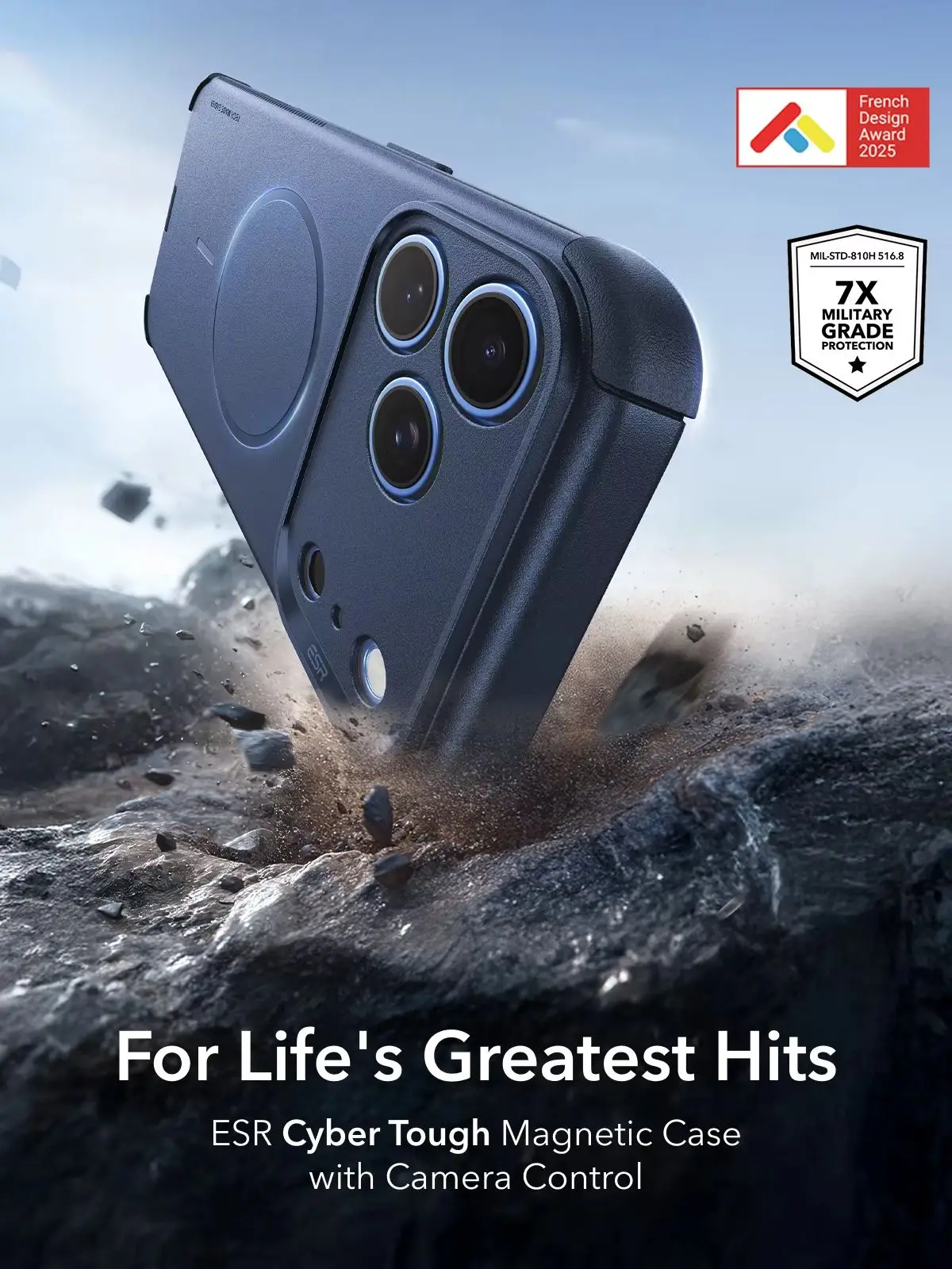 Etui ESR dla 17 Pro Max z przyciskiem sterowania aparatem, ochronne etui magnetyczne klasy wojskowej do iPhone 16, 17, 17 Air i 16 Pro. — zdjęcie produktu 7