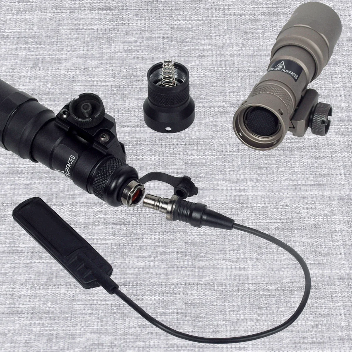 Tactical Metal SureFire M300 M300B M300C Airsoft Weapons Gun Light Hunting Flashlight Torch With Dual Function Pressure Switch