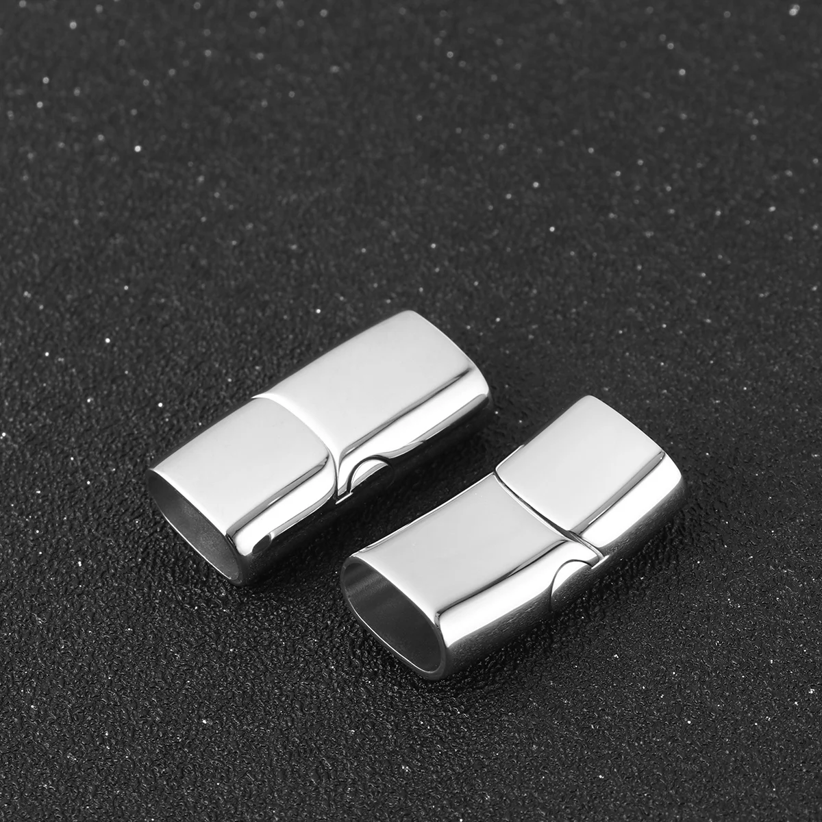 10 Pezzi Fibbie Magnetiche in Acciaio Inox per Cinghie, Corde Piatte, Connessione Rapida Riutilizzabile