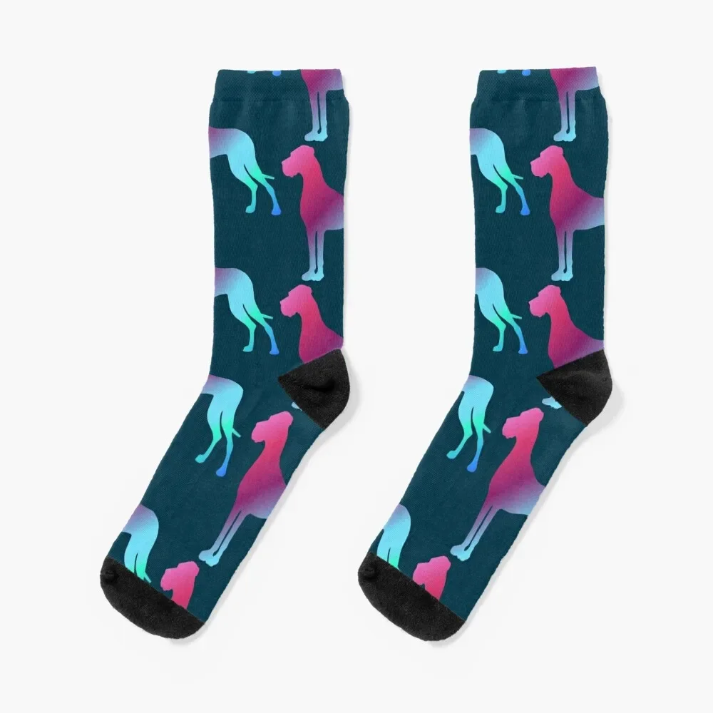 

Gradient Great Dane Socks japanese fashion gifts hiphop Designer Man Socks Women's