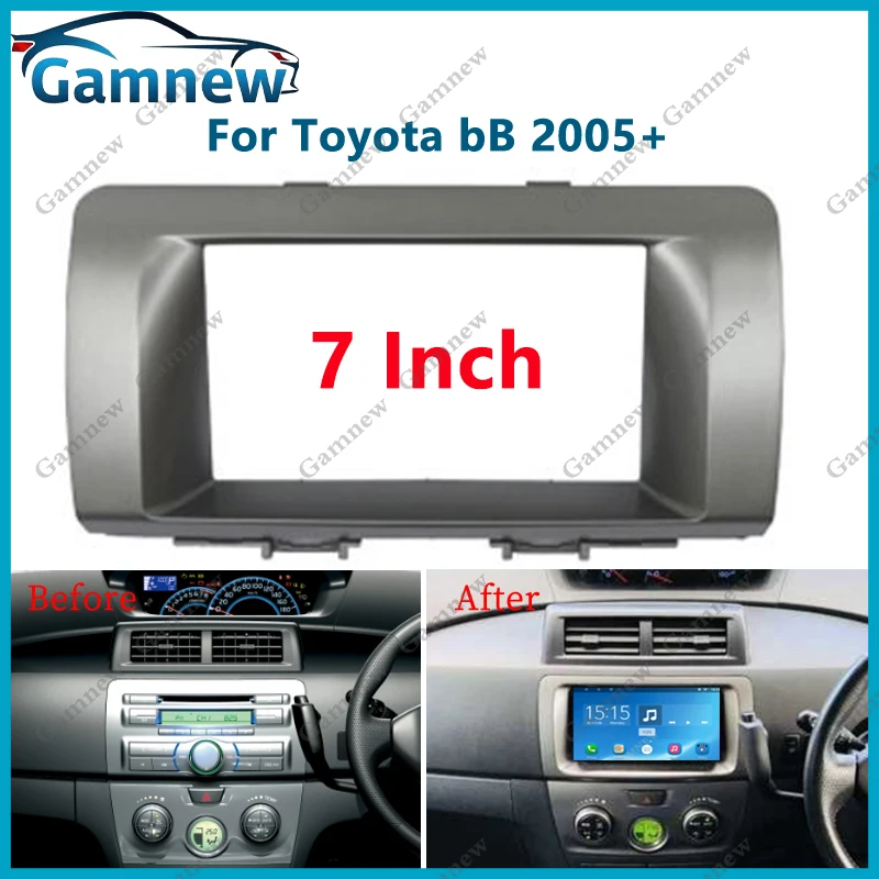 7 inch 2DIN Car Fascia Radio Panel For Toyota bB 2005+ Subaru Dex 2008+ Daihatsu Coo 2005+ Frame Kit Install Facia Face Plate