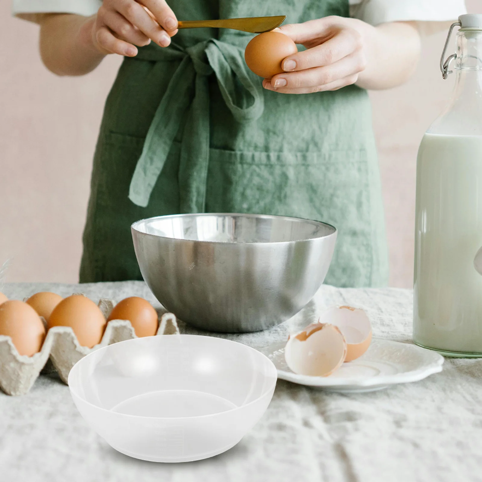 

Lightweight Transparent Food Scale Tray Kitchen Household Weight Measuring Pan Scaled Wear-Resistant Reusable Small Weighing