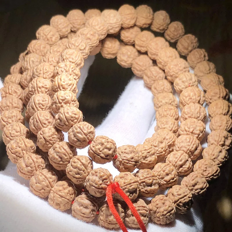 

Small King 108 Pieces Rudraksha Bracelet Quincuncial Piles Double Texture Bodhi Seed Men's and Women'sPat