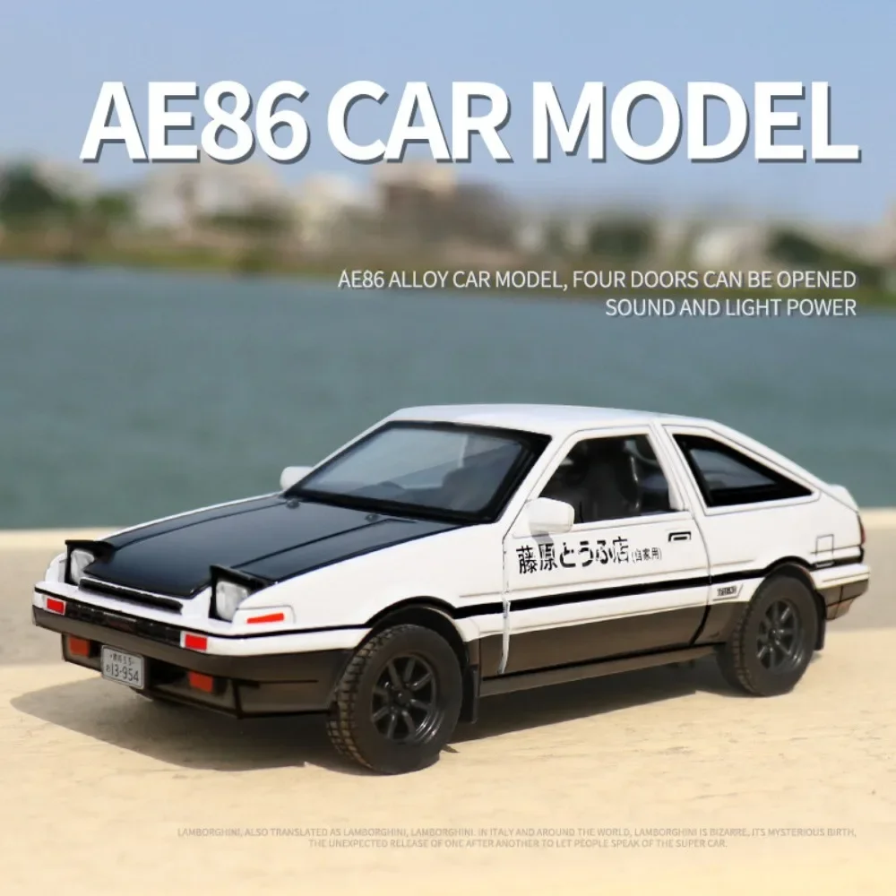 

Модель автомобиля AE86 из сплава 1/32, игрушечные металлические Литые и игрушечные автомобили, модель автомобиля, 4 двери, открывающиеся с откидной крышкой, игрушки для мальчиков