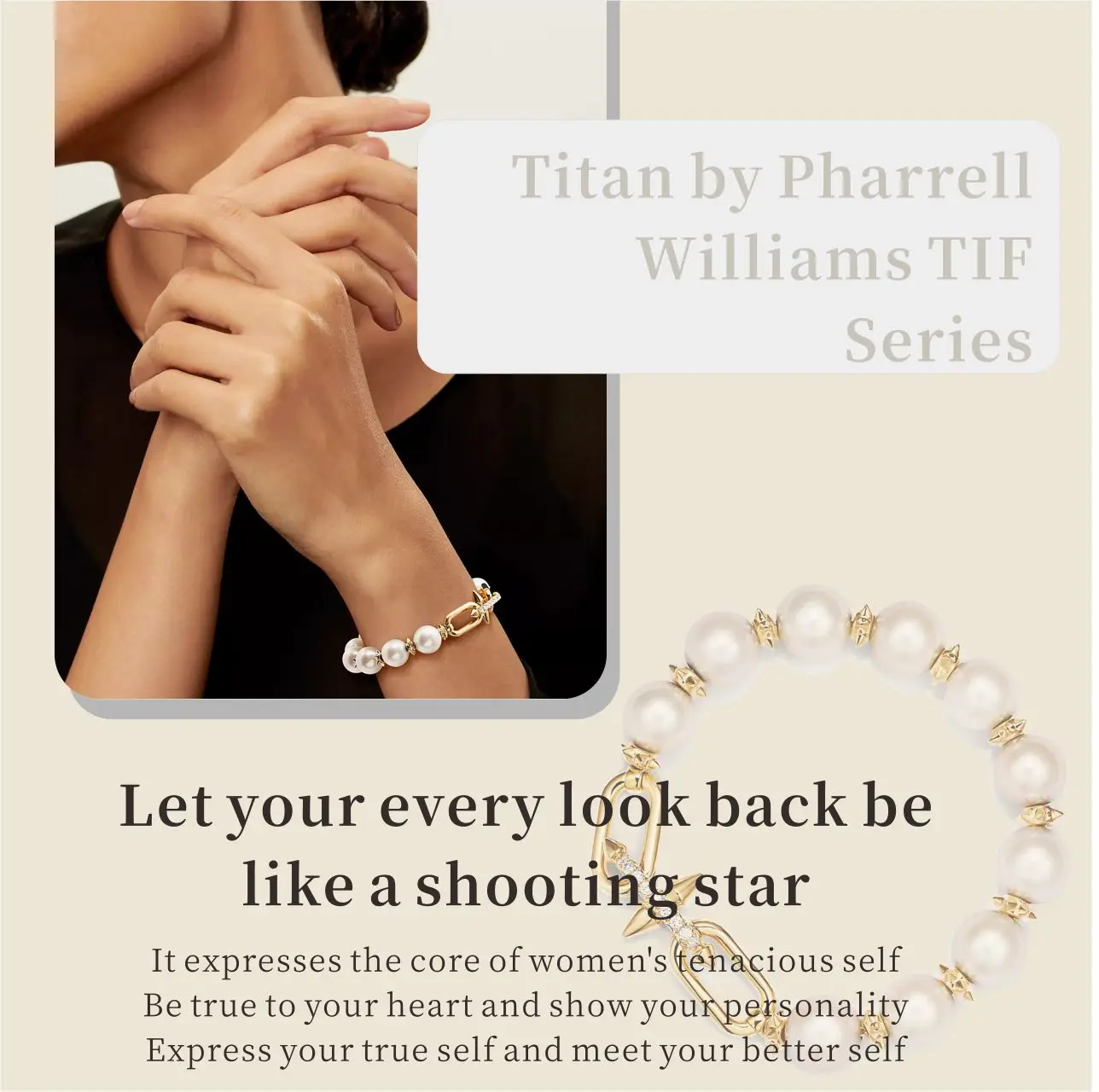 925 Sterling Silver 2024 New Bracelet Trident Couple Ladies Men Pearl Luxury Party Rival Bracelet Tiff Titan by Pharrell William