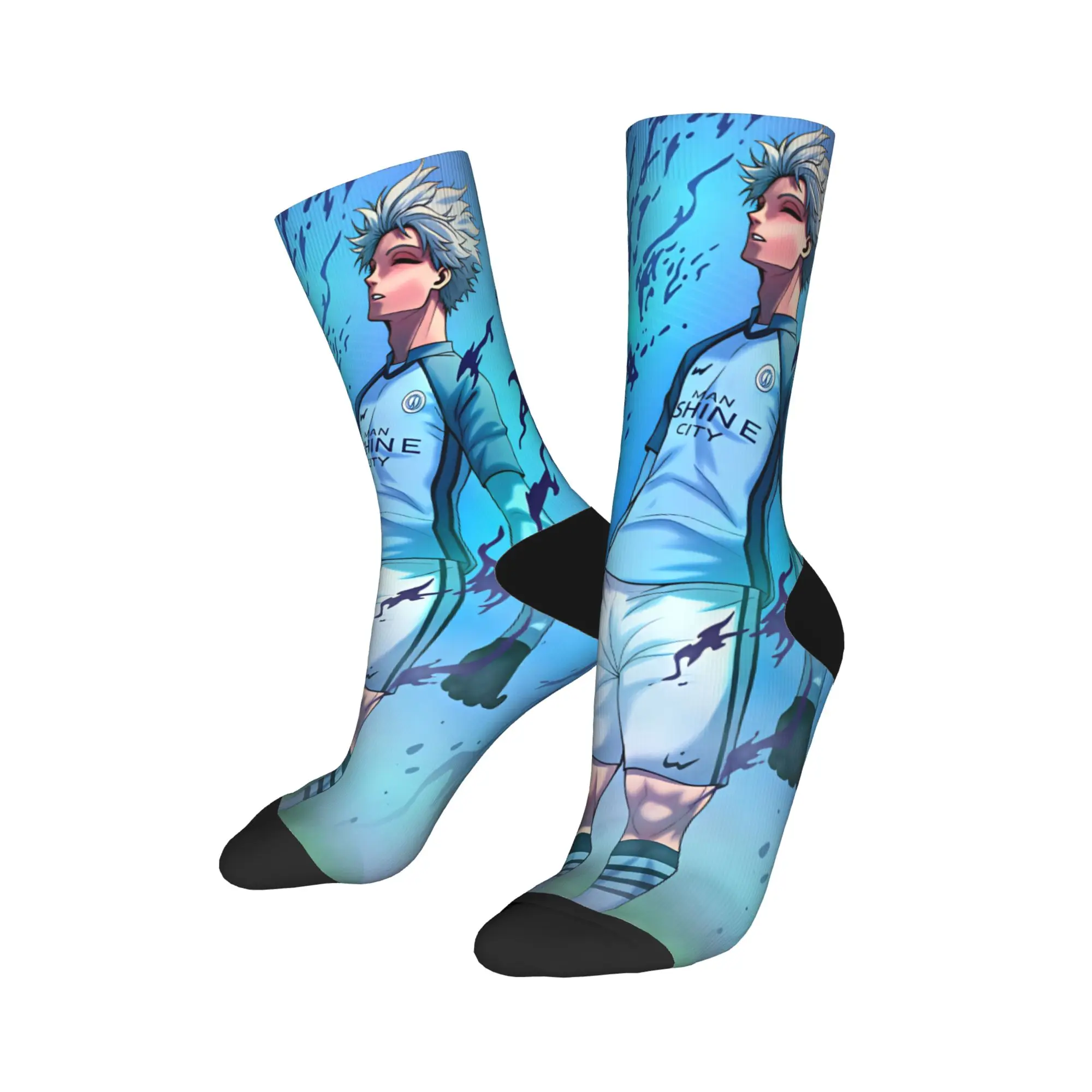 Couple Socks Manga Nagi Seishiro  Stockings Anti Skid Comfortable Socks Autumn Vintage Graphic Cycling Socks