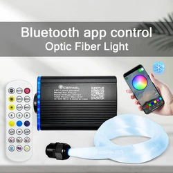 LED Optic Fiber Lights Kit Smart APP control RGBW Starry Sky Effect Ceiling Light Optical Fiber Cable available Car Decoration
