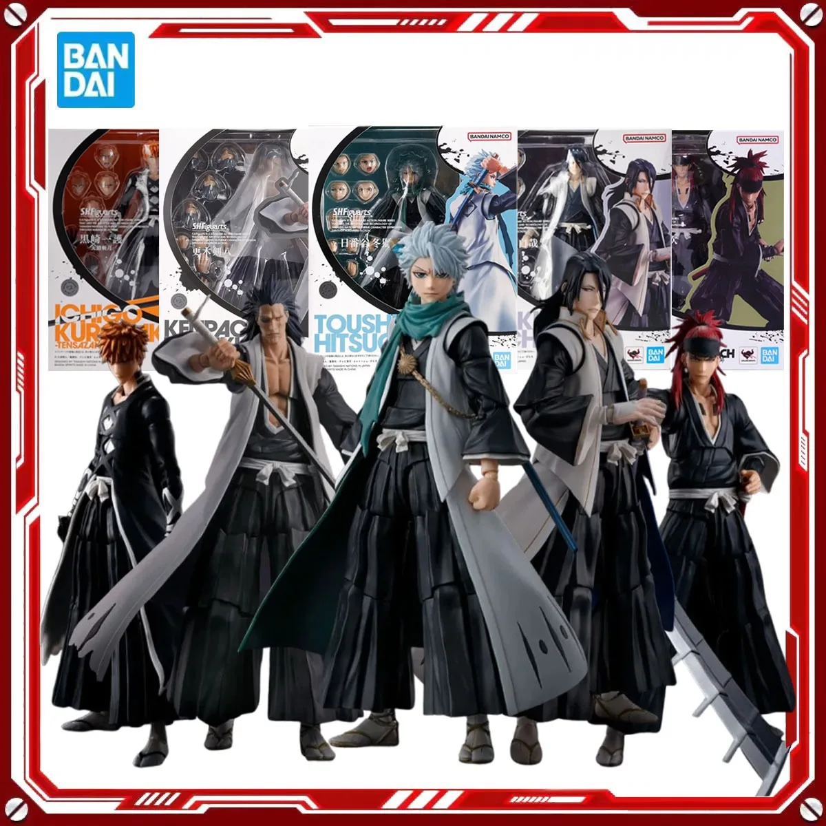 Bandai Echte BLEACH Anime Modell Kits TOUSHIRO HITSUGAYA Spielzeug SHF Action Figur Montage Modell Geschenk für Kind Weihnachten geschenk
