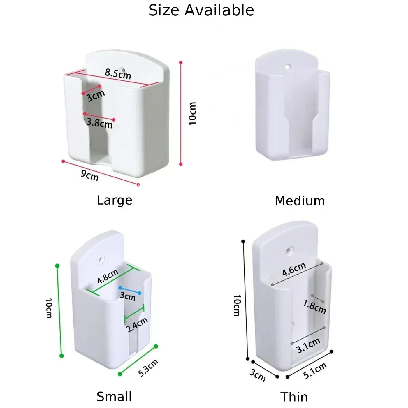 

1pc Air Conditioner Remote Control Holder Hanging ABS Remote Control Wall Mounted Box Paste Wall Mobile Phone Wall Rack Ecoco