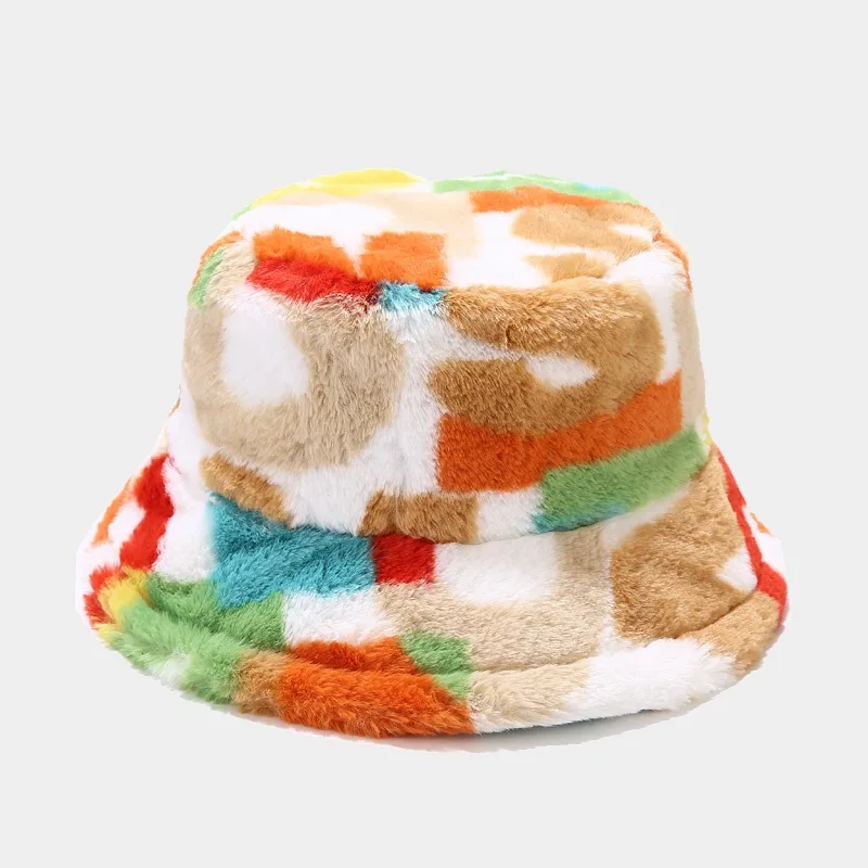 Creative Women's Autumn/Winter Colourful Digital Print Fisherman's Hat Versatile Fashion Outdoor Travel Bucket Hat
