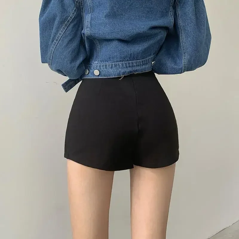 NEW Sexy Split Shorts Skirt Women's Office Ladies Suit Skirt Summer New Black Mini A-line Pants Skirt High Waist Wide Leg Shorts