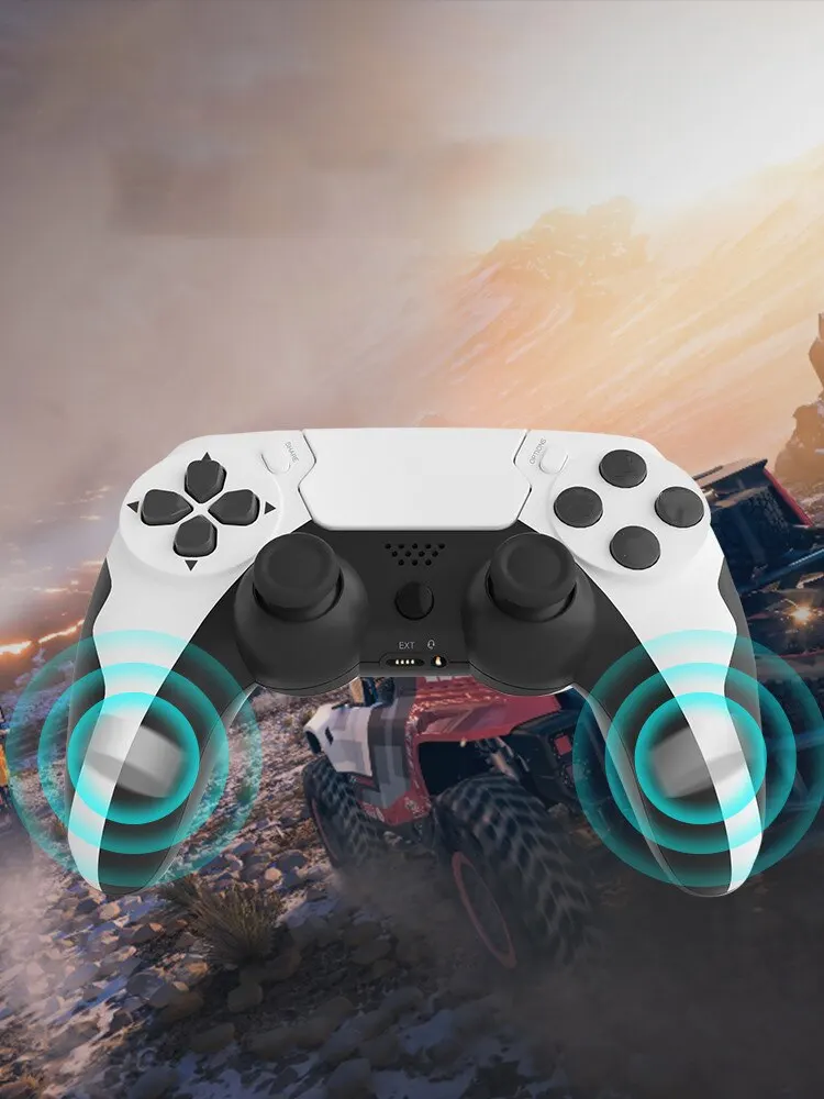 GAMINJA Neues Wireless Gamepad P48 mit Sechs Achsen Gyroskop Game Controller Für PS4 PS3 Konsole Dual Vibration PC Joystick