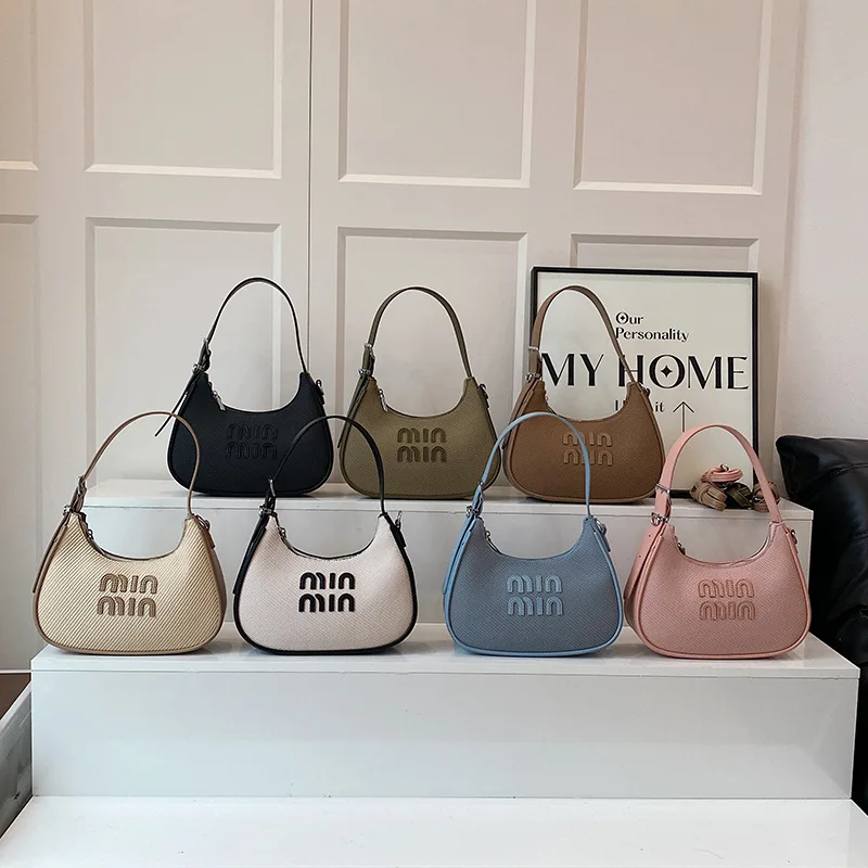 

‌2025 Designer Crescent Bag - Korean Fashion Shoulder Bag, Quilted Hobo Crossbody Purse for Women, Elegant Top-Handle