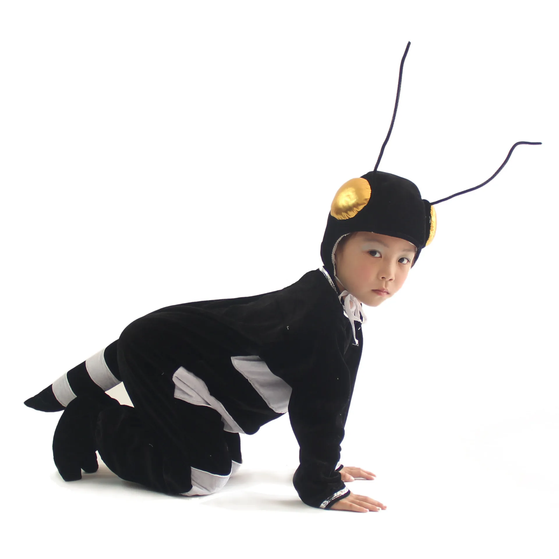 أسود أصفر النمل الحيوان هالوين زي أفخم قطعة واحدة تأثيري دعوى للأولاد الفتيات النساء الكبار
