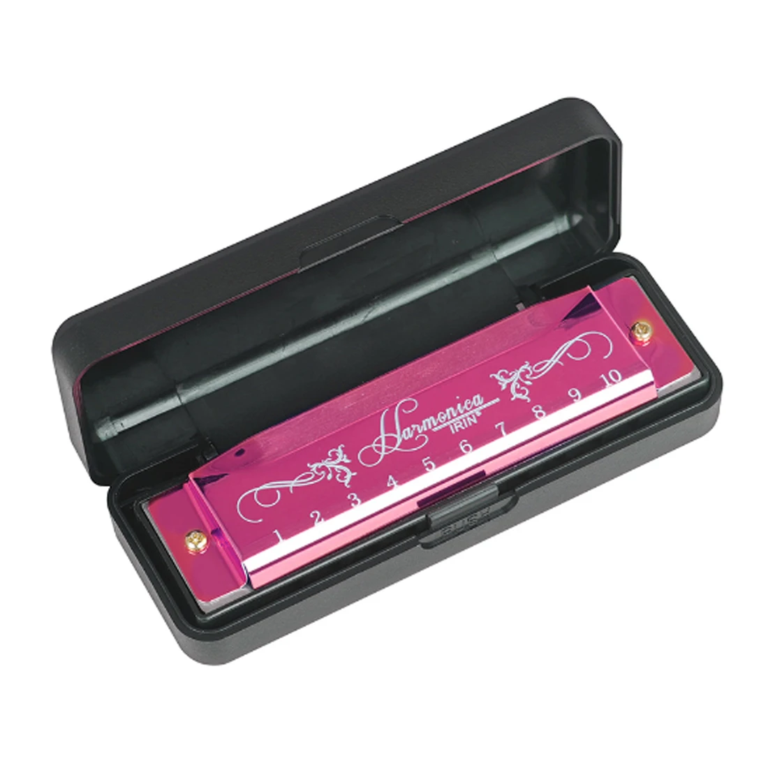 Armonica a chiave C Armonica colorata a 10 fori e 20 toni con custodia Strumento musicale a fiato per principianti Insegnamento di giocare a regalo