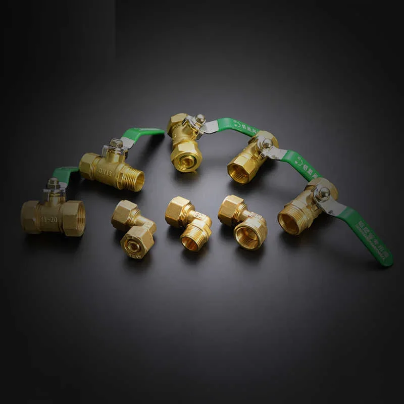 

1Pcs Brass 1/2" 3/4" Aluminum Plastic Tube Ball Valve Water Hose Pipe Fittings Joint Valve Converter Garden Irrigation Adapter