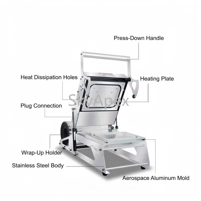 

2026 High Quality Manual Food Sealing Machine Plastic Paper Foil Cans Container Packaging Equipment Food Tray Airtight Leakproof