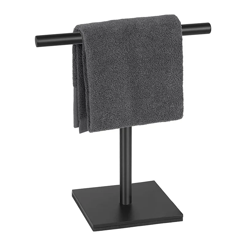 Hand Towel Ring Self Adhesive Bathroom Kitchen Towel Hand Towel Holder Bar Stick on Wall Stainless Steel Matte Black