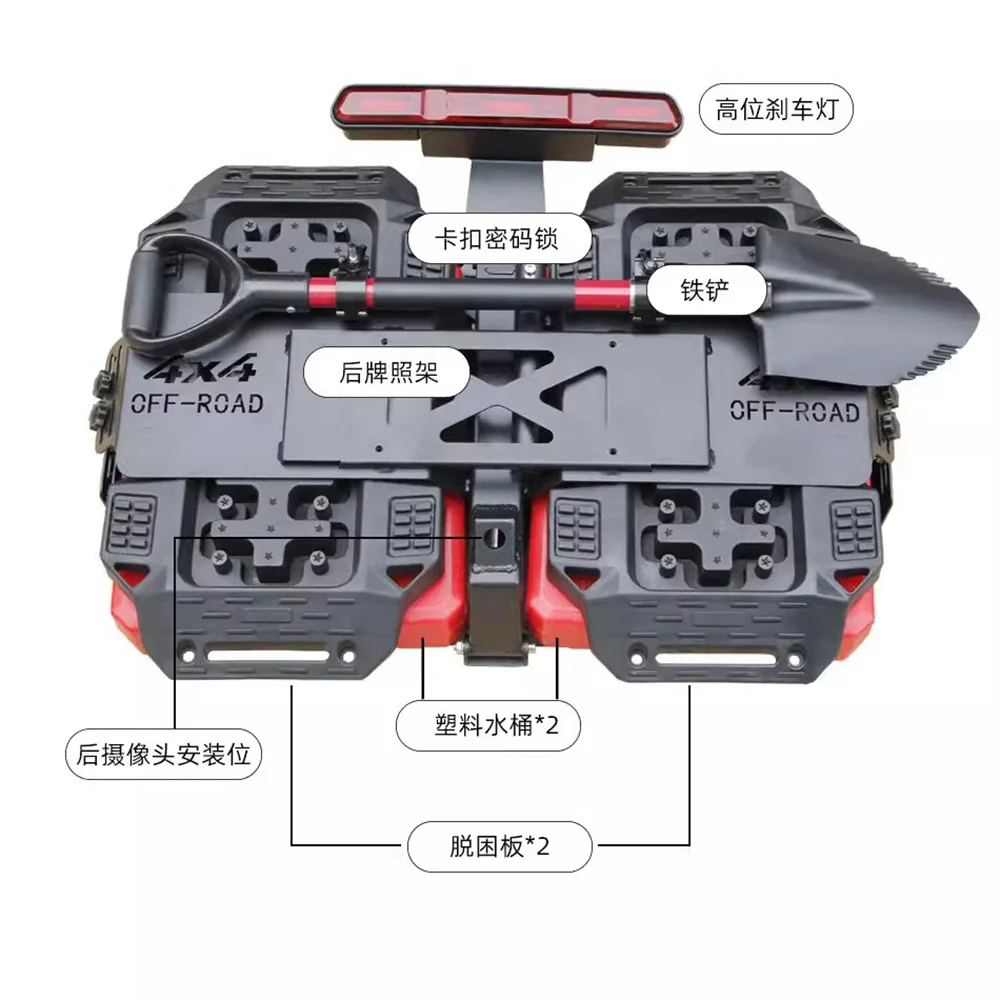 Rear Door Multi Function Backpack For Ford Bronco 2021 2022 2023 Tailgate Integration Group Modified Spare Tire Storage Tool