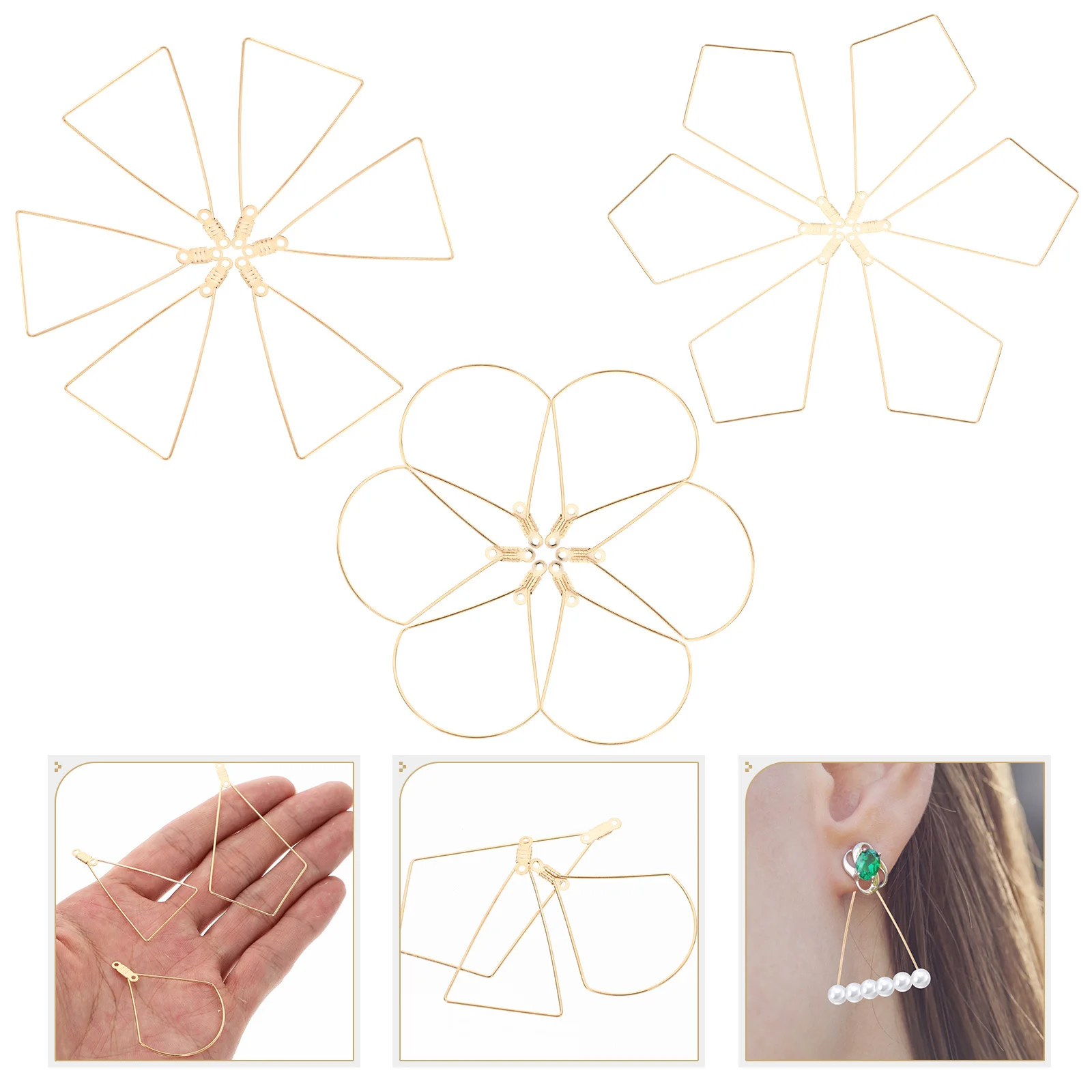 

30Pcs DIY Copper Earring Hoops Jewelry Making Findings Beading Circles Hoop Charms Pendant Frame Beading Earring Hoop