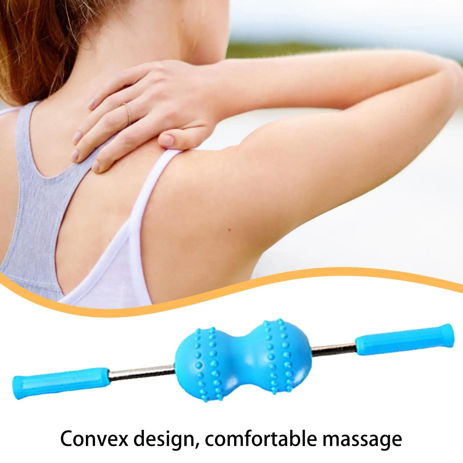 

Роликовый массажер для шеи, прочность для мужчин и женщин, практичный, 2 шарика, многофункциональный, для домашнего офиса, роликовая палочка для спины