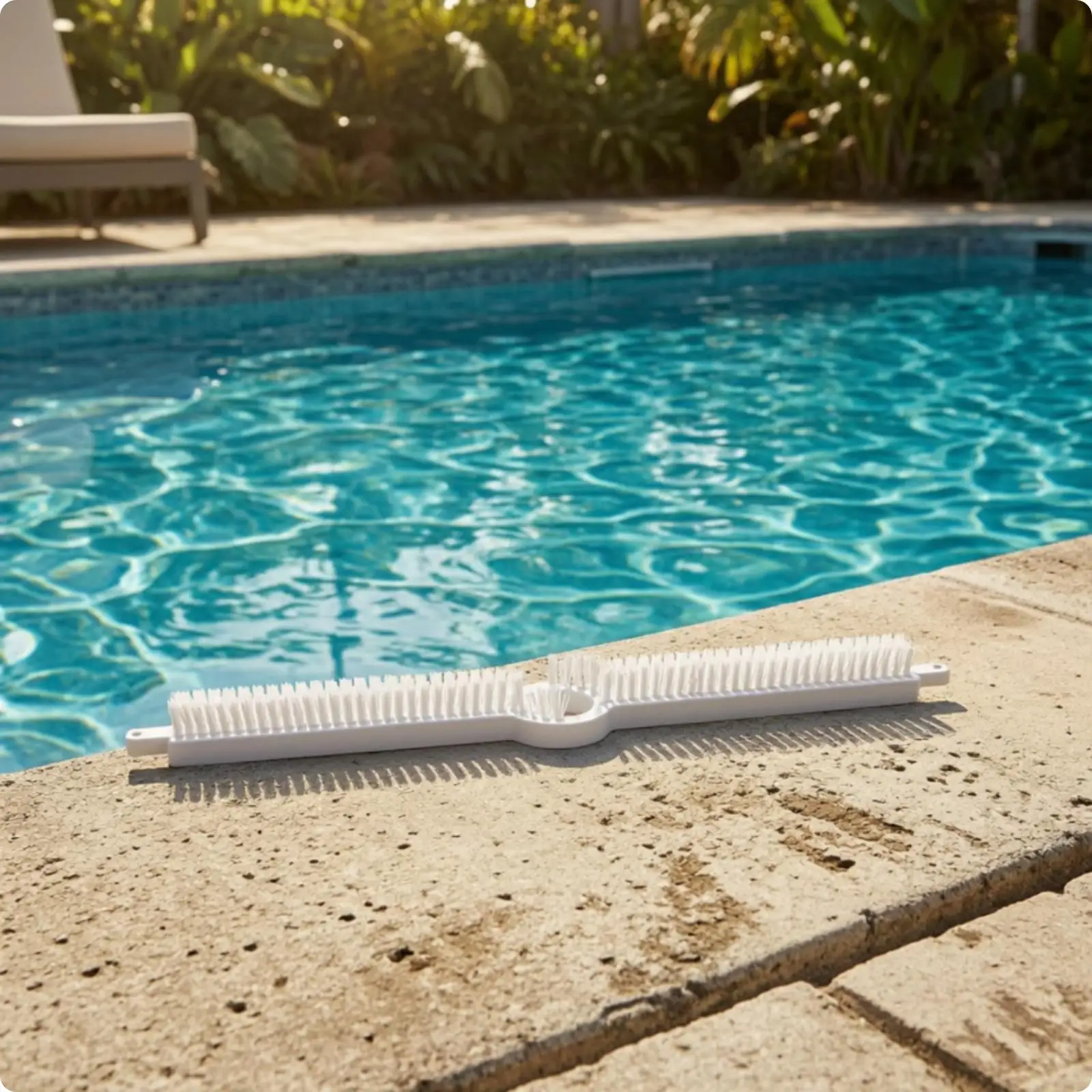 Swimming Pool Vacuum Cleaner Brush Replacement for Aluminium Alloy Head Dense Nylon Bristles Lift Algae Small Debris from