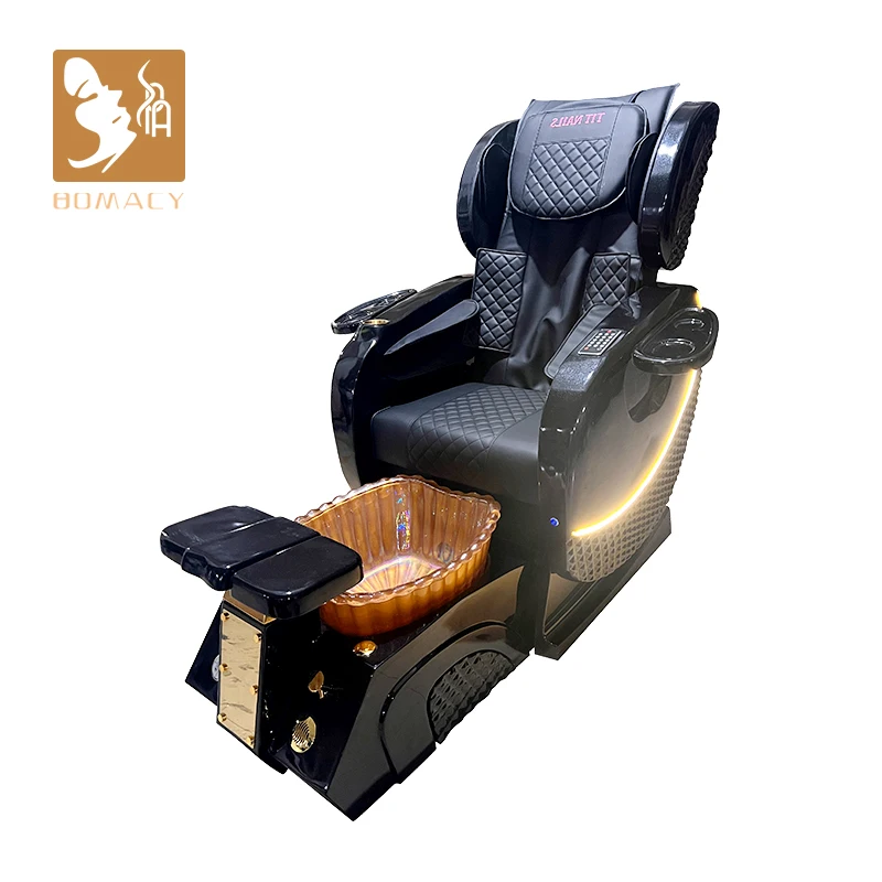 

Double Pedicure Station with Plumbing-Free Bowls - Perfect for High-Traffic Nail Salons & Spas