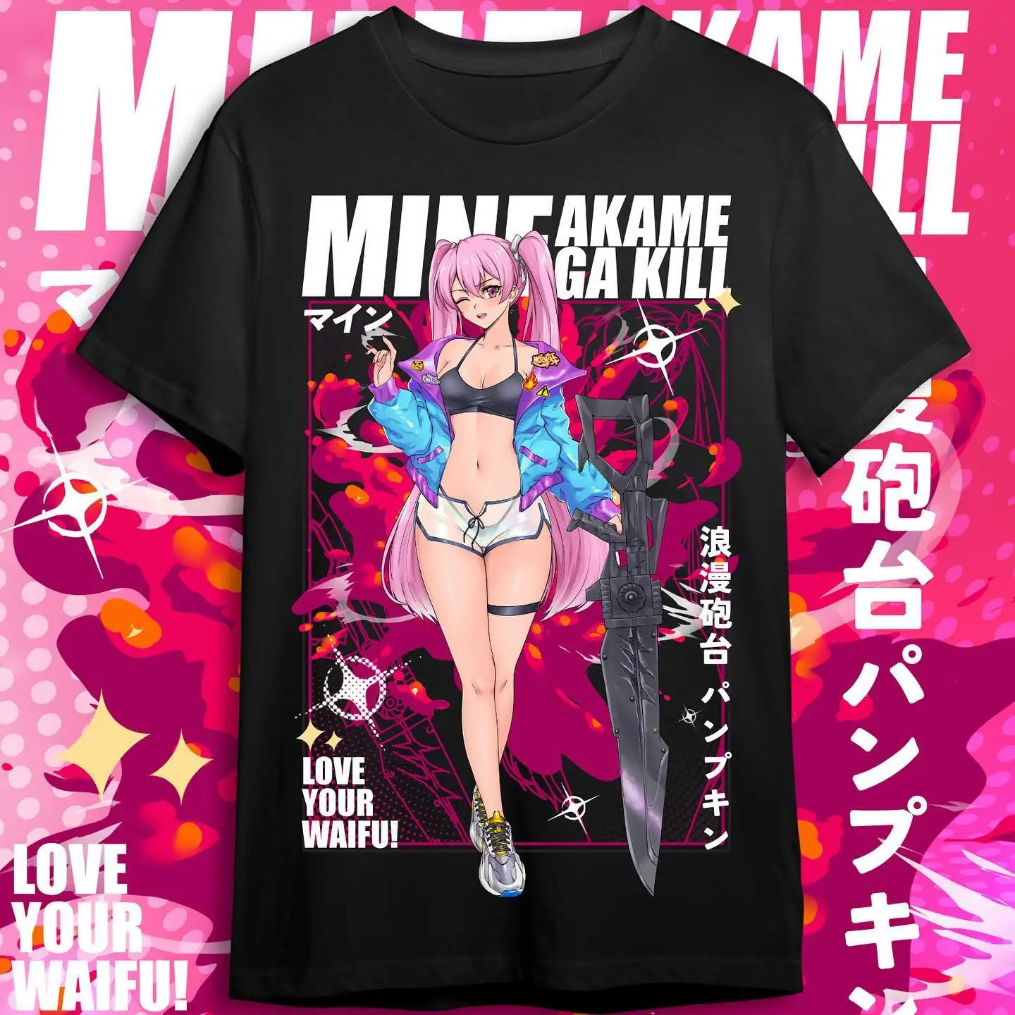 Akame Ga Kill Mine Esdeath T-shirt Akame Ga Kill Mine Waifu Anime Shirt All Size