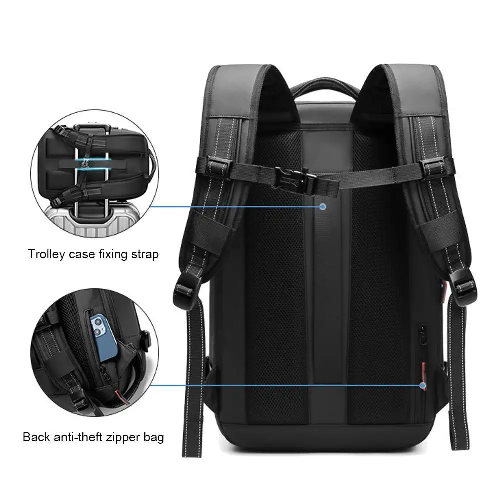 Travel Men 17.3 inch Laptop Backpack vacuum compression Backpack Business Large Capacity school Backpack expand outdoor backpack