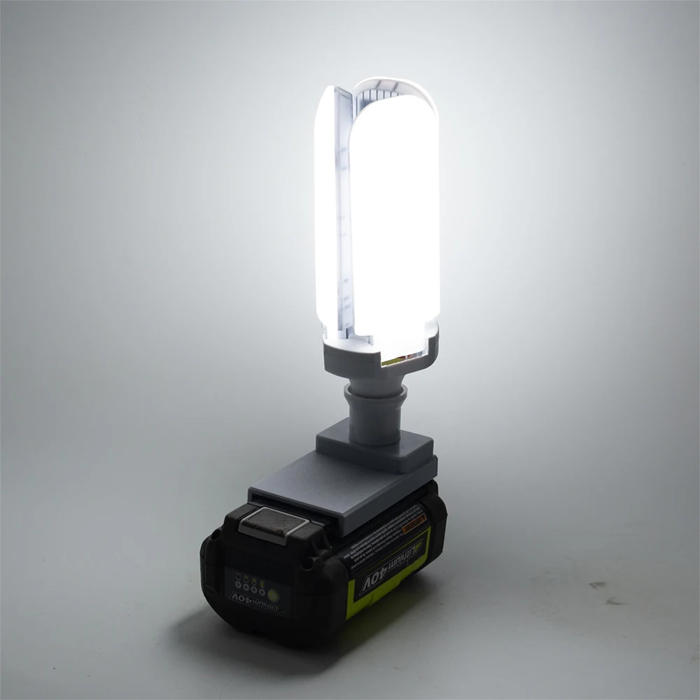 Imagem -05 - Folding Led Luz de Trabalho com Bateria de Lítio Suporte da Lâmpada Luzes de Emergência Roybi 40v 30w 45w 60w Não Incluído E27