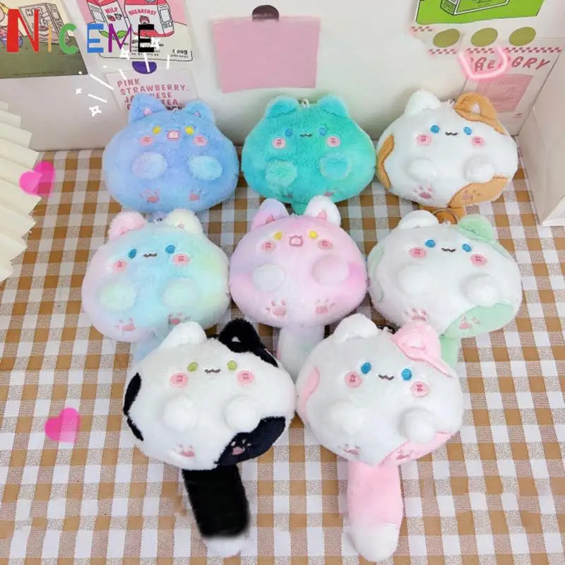 

Cute Cartoon Animal Colorful Plush Keyring Soft Stuffed Small Cat Pendants Dolls Toy Bag Charms Decoration For Children Gifts