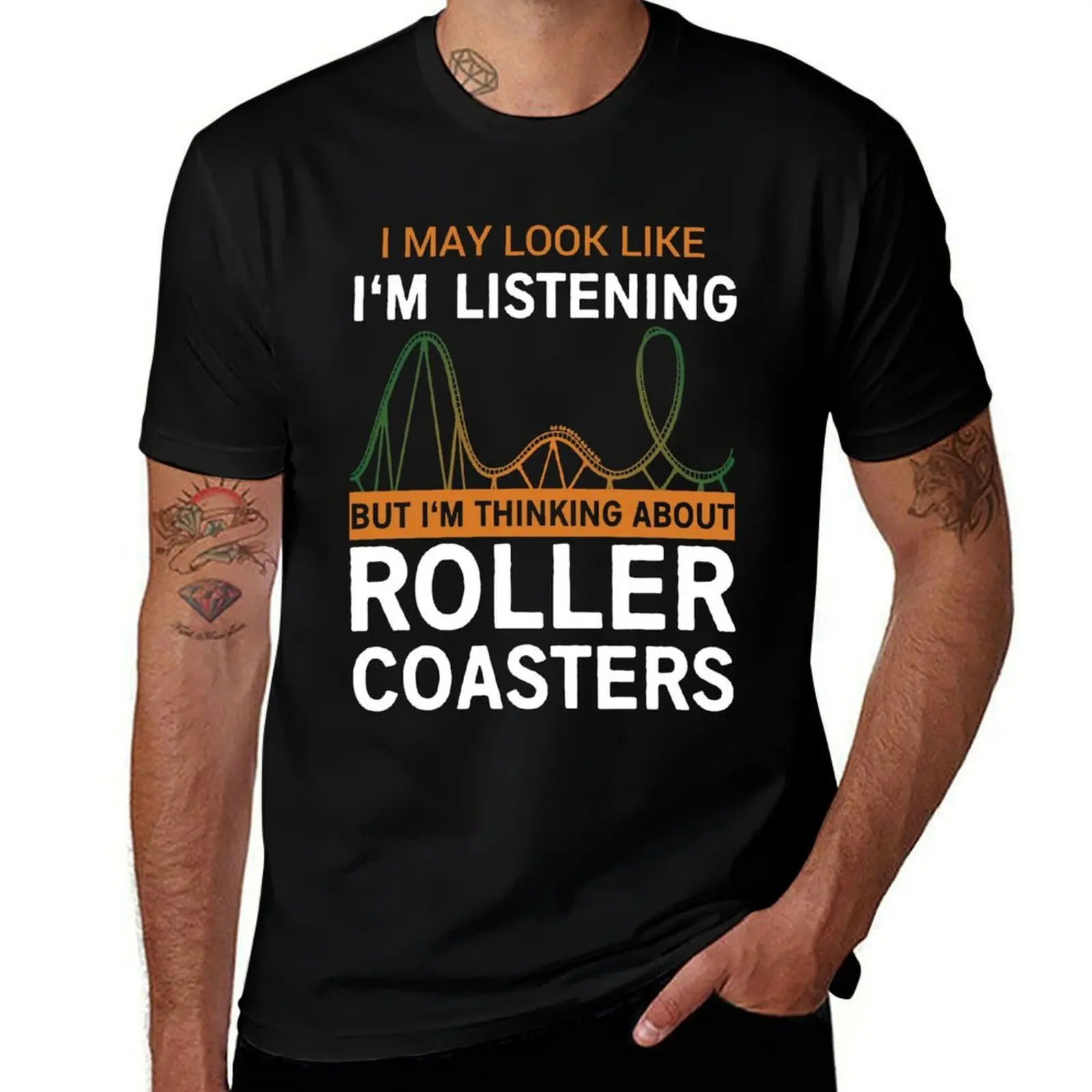 Roller Coaster T-Shirt Plus Size Outdoor Casual Top