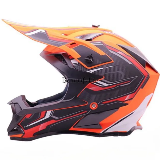 Orange Cool off-Road Helmet Motorcycle Riding off-Road Four Seasons Half Helmet