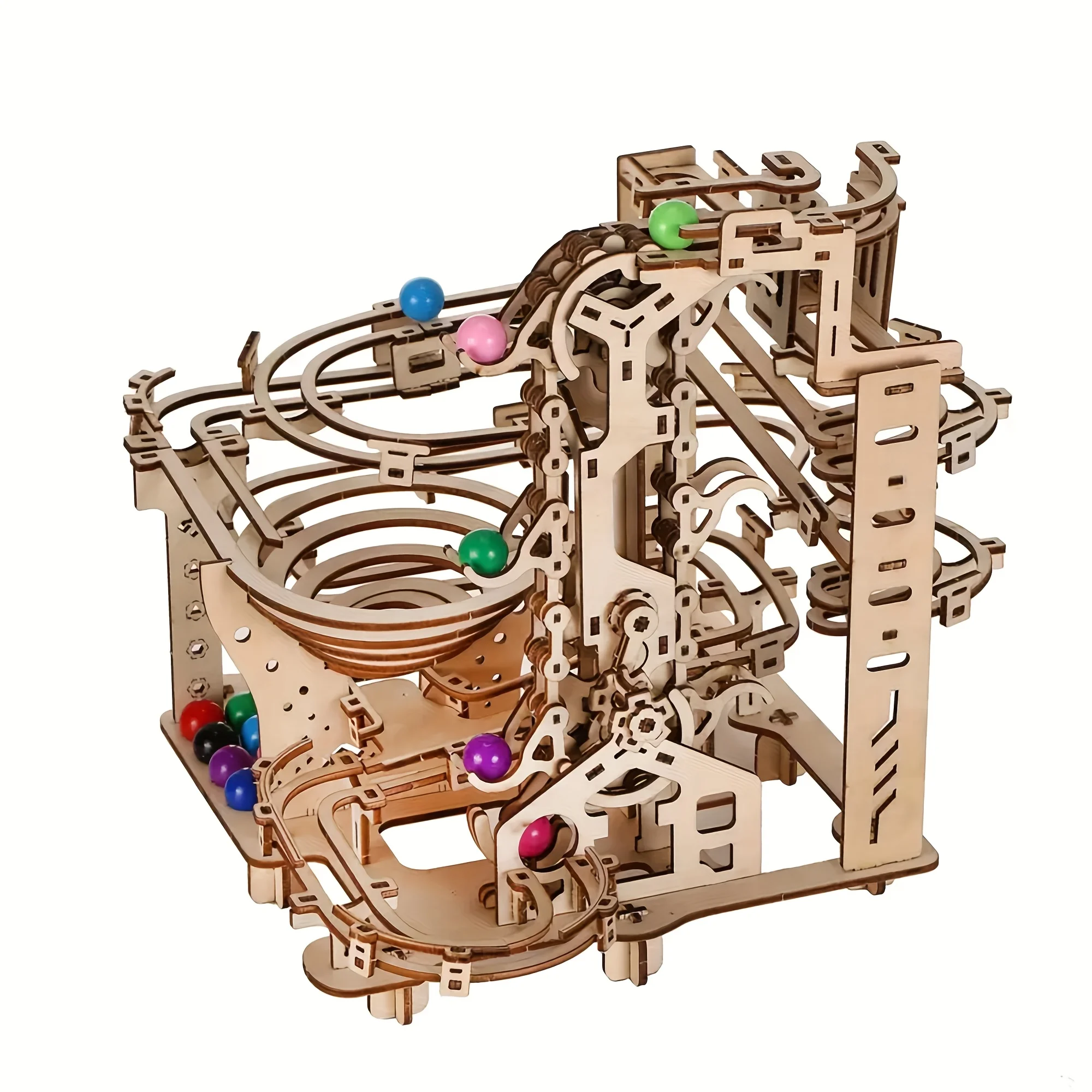 

3D Wooden Spacetime Tunnel Marble Maze Physics Puzzle STEM Educational Model Kit Unique Christmas Birthday Gift