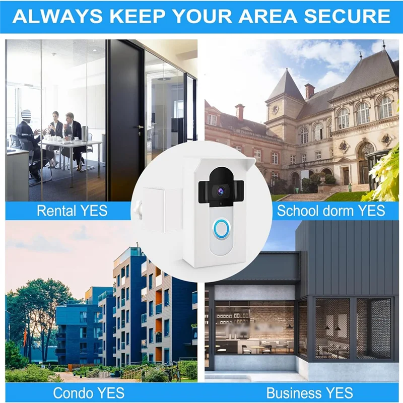 

B27B Ring Doorbells Ring Anti Theft Door Mount For Ringdoorbell Mount No Drill Holder Bracket For Apartment Door Home Rentals