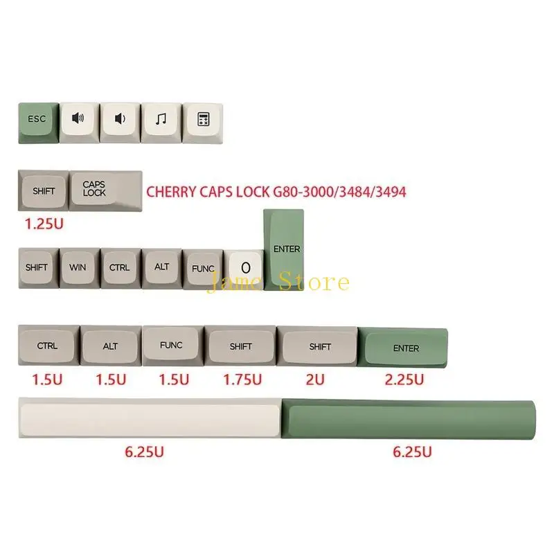LX0B 126 keys Keycap XDA V2 Profile 9009 for Grey Thick PBT Dye Sublimation for GH60 GK61 61 64 68 Mechanical Keyboard