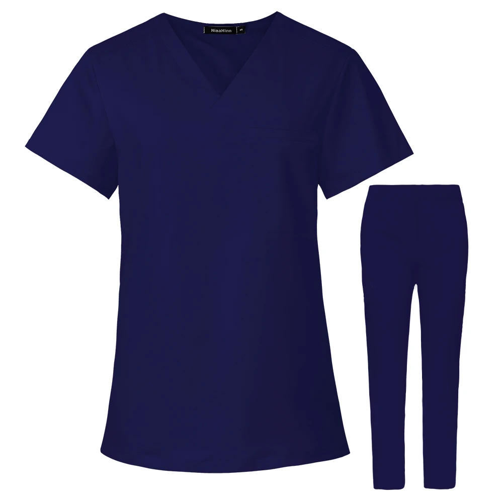 Uniformes médicos quirúrgicos para hombres y mujeres, ropa de trabajo para salón de belleza, estiramiento de enfermería, accesorios personalizados para médicos y enfermeras