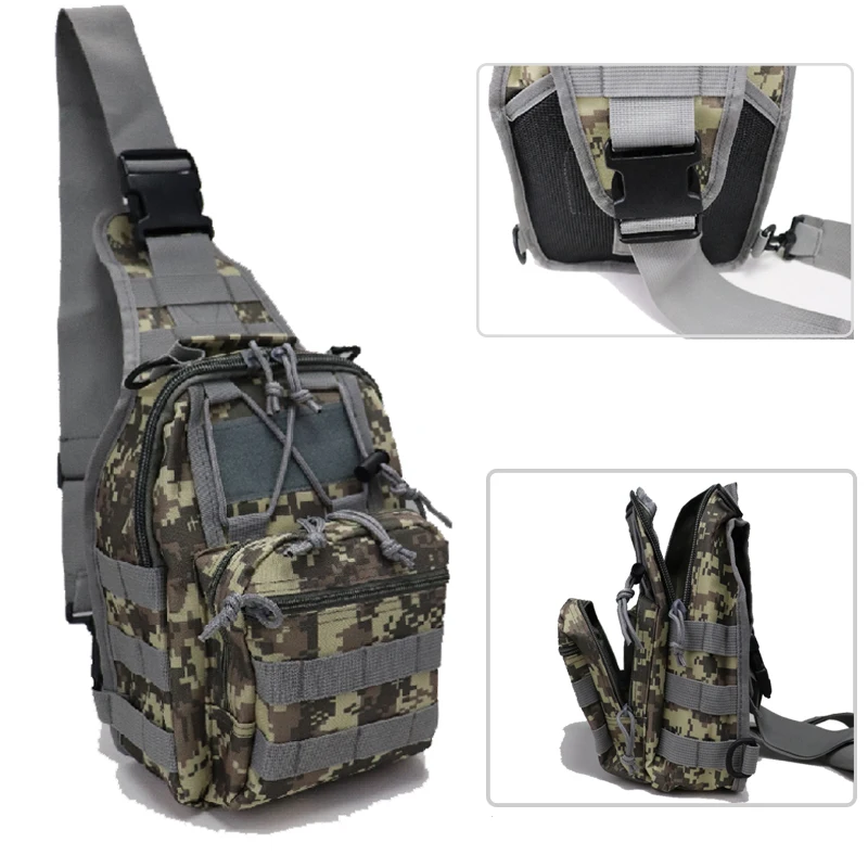 

Military Tactical Molle Pouch Bag Sports Travel Hiking Skew Straddle Bag Oxford Sport Hiking Camping Bag One Shoulder Backpack