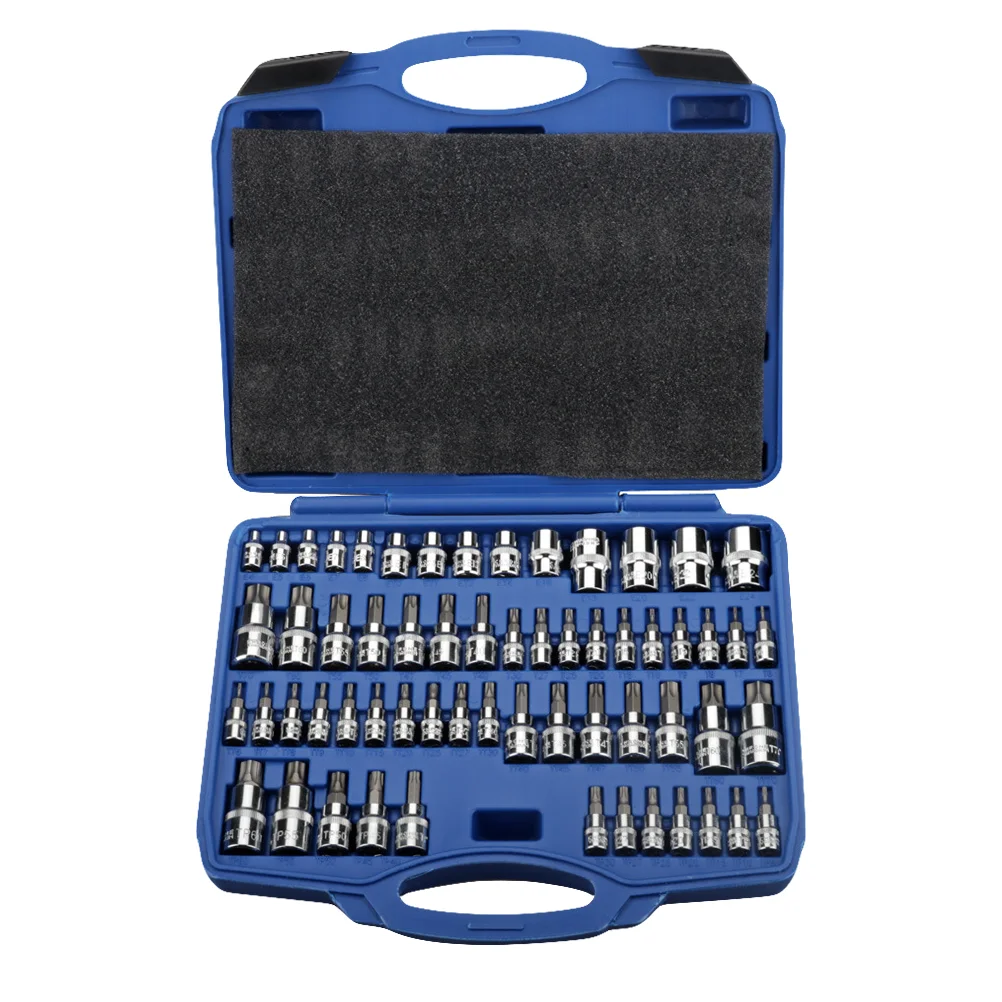 60 Pcs Sleeve Cajas De Para Trocas Auto Repair Socket Kit Automobile Sockets Kits Car Tool Drill