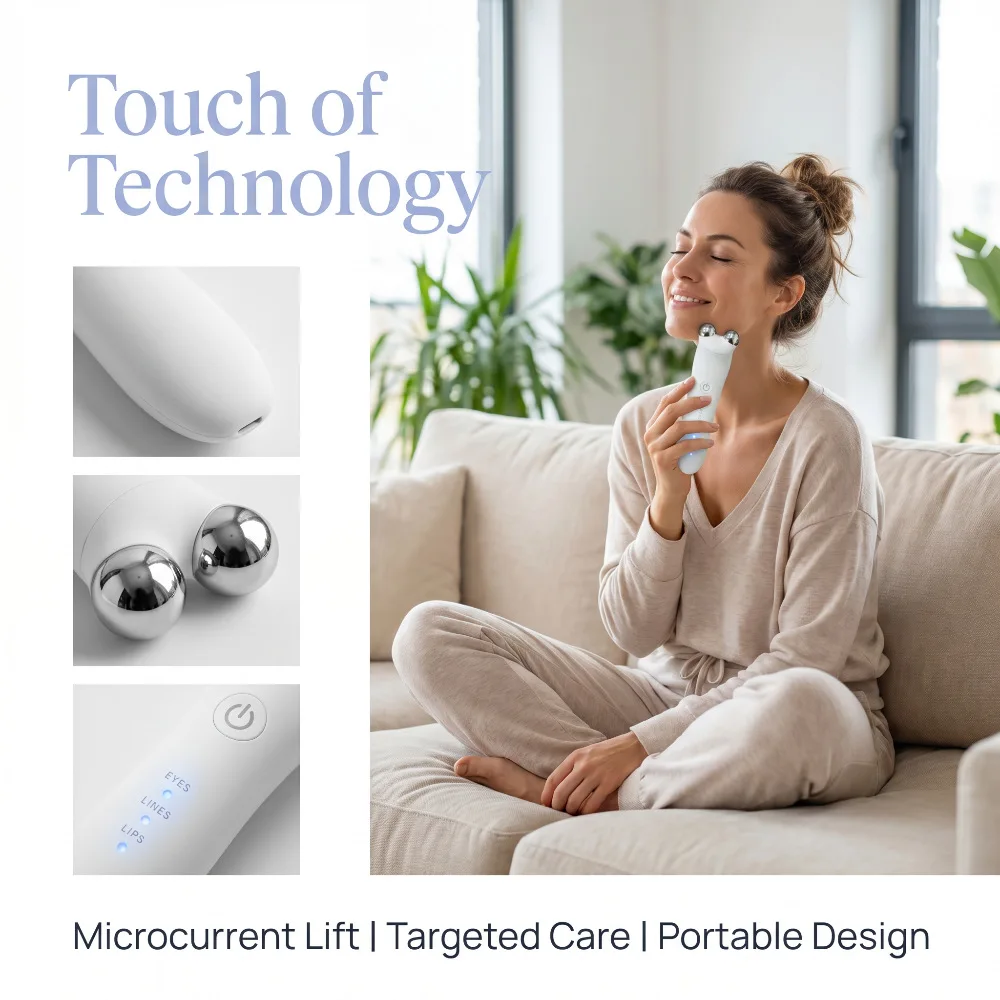 Skin Rejuvenation Beauty Instrument EMS Micro Current Face Lift Household