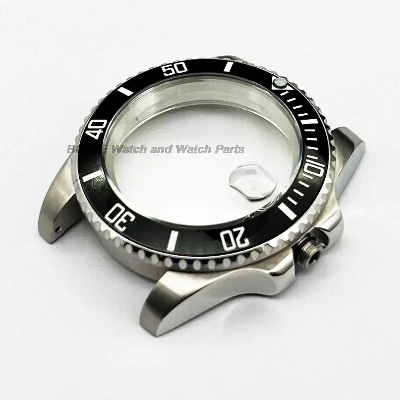 40mm Watch Case Solid Stainless Steel Men\'s Date Watches Fit Dial 29mm Watch Parts for Submariner nh35 nh36 Movement Accessories